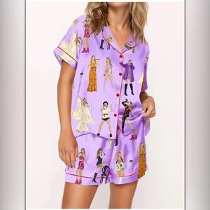 Taylor Swift Eras Women's Purple Printed Sleepwear Set Size M
